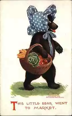 A/S  Little Bear  In Bonnet Comic Fantasy C1910 Vintage Postcard • $7.46