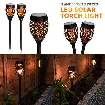 2X 31Pcs LED Flame Solar Torch Light Waterproof Flickering Dancing Path Garden  • £122.99