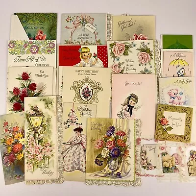 Vintage Greeting Card Mixed Lot Of 20 Unused Some With Envelopes • $14.54