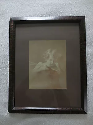 Vtg. Original Framed CUPID ASLEEP Print - 1897 M. B. Parkinson - 12.5  X 15.5  • $15