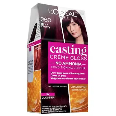 L'Oreal Paris Casting Creme Gloss Semi-Permanent Hair Colour - 360 Black Cherry • £12.40