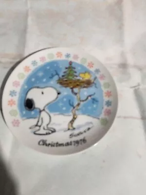  Snoopy Christmas Plate 1976  Schmidt Collector Plate ~ • $20