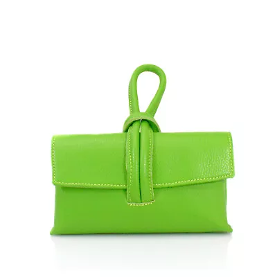 Leather Clutch Handbag Women Loop Lock Flap Crossbody Strap Shoulder Bag VPN16 • £31.48