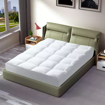 Mattress Topper QueenExtra Thick Mattress Pad Cover Back PainCoolingBreathabl • $95.36
