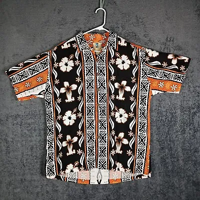 Kahala Hawaiian Shirt Men Large Brown  • $17.99