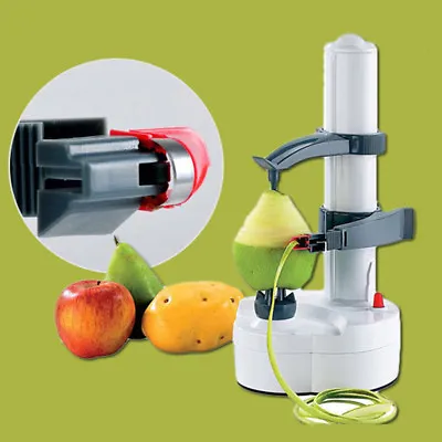 White Apple Potato Peeler Automatic Electric Rotating Peeling Machine UK • £21.58