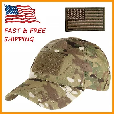 Special Force Tactical CAP HAT With US Flag Patch MultiCam US Seller • $11.99