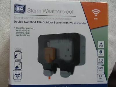 £17.95 • Buy Bg Storm Weatherproof Double Switched 13a Outdoor Socket Wifi Extender Bnib