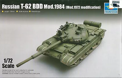 TR 07148 1/72 RUSSIAN T-62 BDD MOD.1984 MOD.1972 MODIFICATION Trumpeter Kit • $17.99