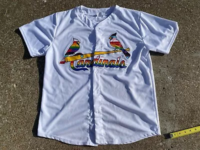 St. Louis Cardinals Pride MLB Baseball Jersey LGBTQ+ Rainbow SGA - Adult Medium • $40