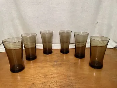 Anchor Hocking Linden Mocha Tumbler Drinking Glasses 14 Ounces Set Of 6 • $21