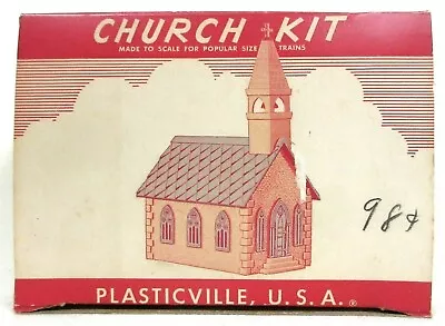 Bachmann Plasticville CC-8 - Church In White & Gray - Model Kit Railway Layout • $14.99