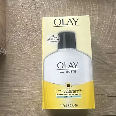 Olay Complete Daily Moisturizer For Sensitive Skin W/ SPF 15 6 Fl Oz Exp 11/25 • $12.50