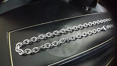 Mens Gent Oval Link Stanless Steel Chain Necklace 4 Mm 16  18  20  -  36  UK • £10.99