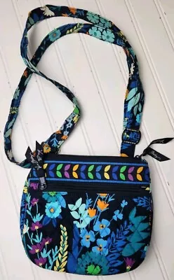 Vera Bradley 2013 Midnight Blues Hipster Crossbody Shoulder Bag Purse Adj Nice • $16