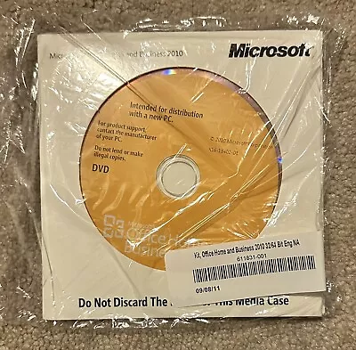 Microsoft Office Home And Student 2010 DVD With License  No Subscription.    • $45
