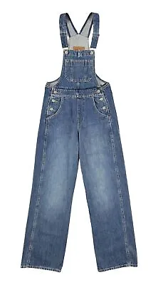 Levi's Women's T3 Utility Overalls Relaxed Loose Fit In The Bag Blue A9630000 • £59.99