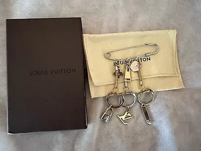 Authentic Louis Vuitton Silver Gold Safety Pin Charm Brooch Pin Preloved • $480