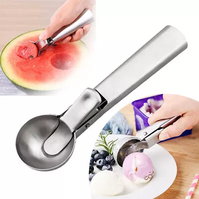 Ice Cream Scoop Tools Stainless Steel Mash Potato Ice Cream Spoon Ball Scooper • £6.14