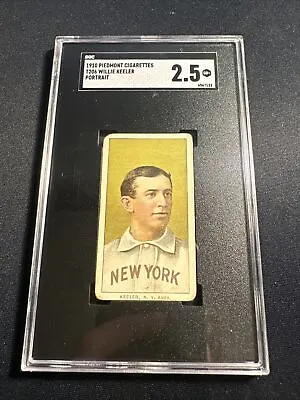 1909-11 T206 PIEDMONT 350 WILLIE KEELER HOF PORTRAIT Sgc 2.5 • $650