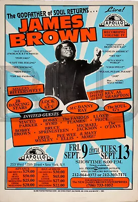 1994 James Brown Apollo Theatre Harlem Jumbo Globe Concert  13x19  Photo Print • $16.96