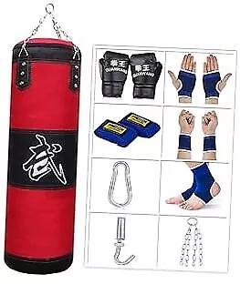  Punching Bag For Man Women Kids Indoor/Garden Boxing Bag Unfilled 3.3ft Red • $54.31