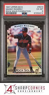 1997 Upper Deck Rock Solid Foundation #rs10 Manny Ramirez Pop 1 Psa 6 • $0.99