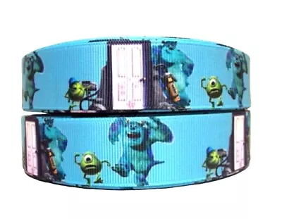 1  2YDS Monsters Inc Grosgrain Ribbon Crafts Cards Hair Bows Gift Wrap Scrapbook • $6.64