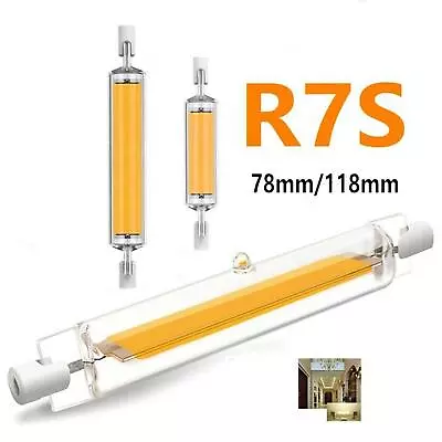 R7S COB 78mm 20W LED Bulb Halogen Dimmable Tube Glass 10W Replace 118mm Lamps • $2.91