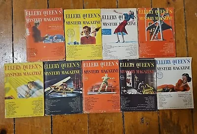 Ellery Queen's Mystery Magazine -  1948  - Lot Of 9 Vintage Ephemera  • $28