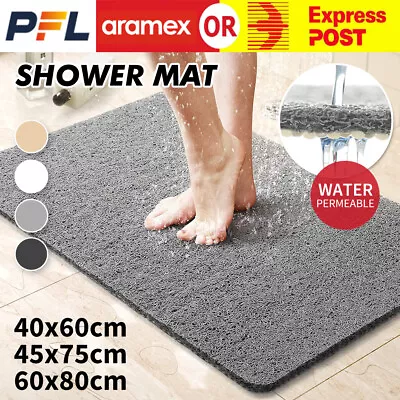 VIVVA Shower Anti Slip Bathroom Bath Mat Carpet Water Drains Non Slip 3 Sizes • $22.60