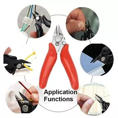 Mini Wire Cable Cutters Side Cut Snips Flush Pliers With Lock Nipper Hand Tools❁ • $2.51