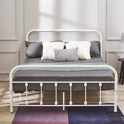 £95.99 • Buy Hospital Style Bedroom Furniture Metal Bed Frame 4ft 4ft6 Double Bed Base 