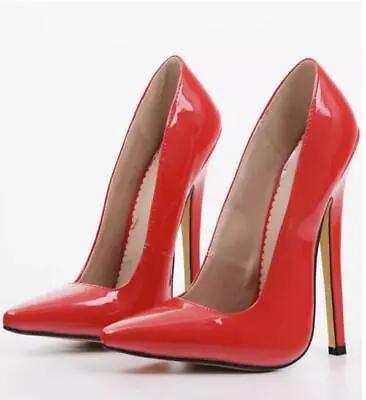 7 Inch Slim High Heels Men/women Pointed Toe Slip On High Heels Shoes Nightclub • $103.91