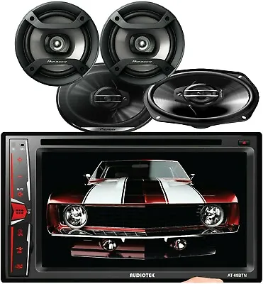 Audiotek 6.2  Touch Screen Car Mirror Link + Pioneer 2x 6x9  & 2x 6.5  Speakers • $189.99