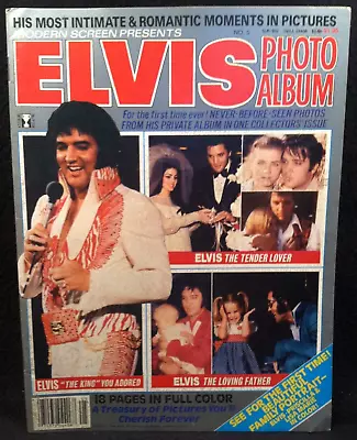 Modern Screen Presents Elvis Photo Album Magazine ~ Vintage 1980 Elvis Presley • $4.95