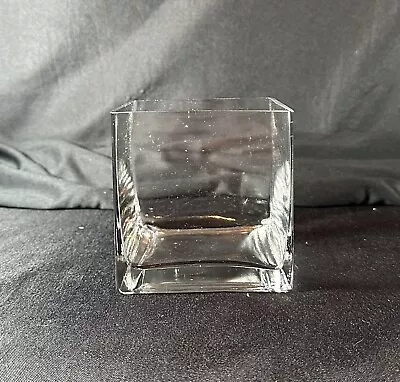 £24.72 • Buy Qty. 6 4 X4 X4  Square Glass Vase Floral Votive Clear Food Wedding Events Decor
