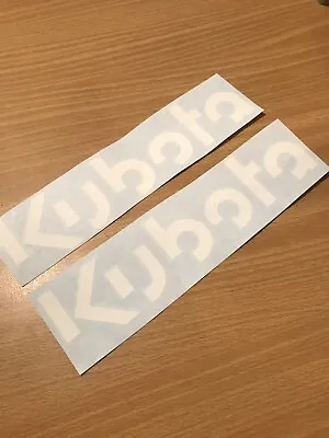 KUBOTA 12” WHITE NEW LOGO TRACTO VINYL DECAL STICKER - SET OF 2 Tractor • $11.99