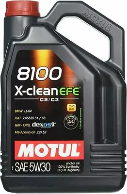 Motul 8100 X-Clean EFE 5W30 100% Synthetic Performance Engine Motor Oil 5 Liter • $47.20