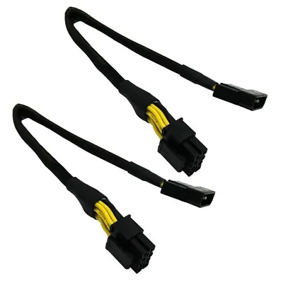 2 Pcs LP4 Molex Male To CPU 8 Pin (4+4) EPS-12V Power Adapter Converter Q7H2 • £6.61