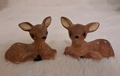 Vintage Victoria Ceramic Fawn/Deer Figurine Set Of 2 • $19.99