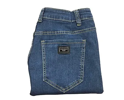 Dolce & Gabanna Logo Plaque Vintage 5-Pocket Straight Leg Jeans 32 Waist • $150