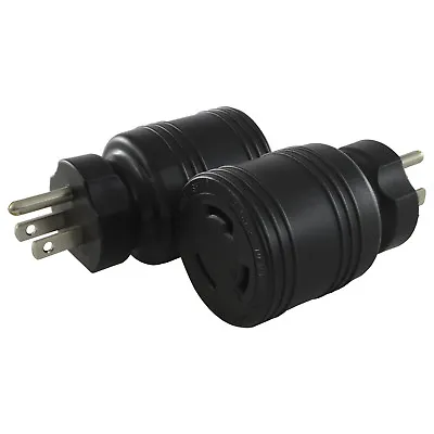 Conntek NEMA 5-15P To L5-30R 15 Amp 125 Volt Locking Plug Adapter Black • $23.95