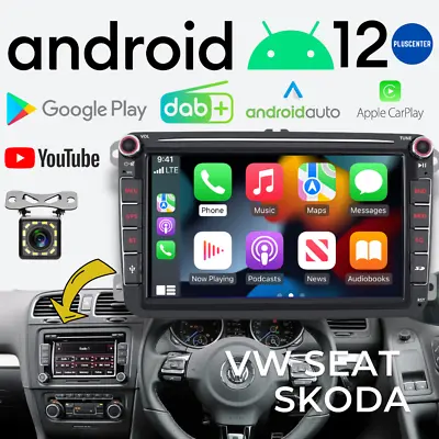 VW Seat Skoda Android 12 Car Stereo CarPlay GPS Bluetooth DAB+ WiFi Head Unit 8  • £249