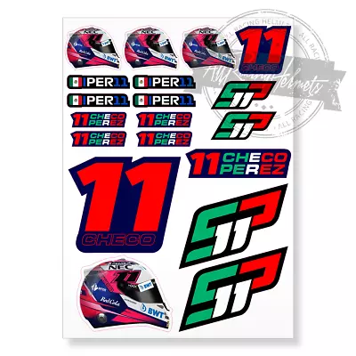 Sergio Perez F1 Formula One A4 Printed Vinyl Decal Sticker High Quality Kit • $14.95