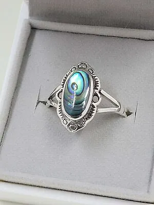 Sterling Silver Abalone Ring • $25