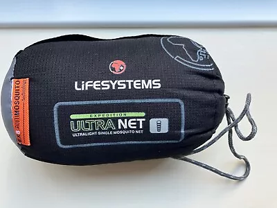 Lifesystems Mosquito Net -Single -Black -EX8 Anti-Mosquito Formula - Lightweight • £10