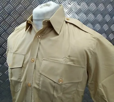 Fawn Uniform Shirt Tri Service Mil-Spec Beige Female Uniform Short Sleeves SZ 8 • £12.99