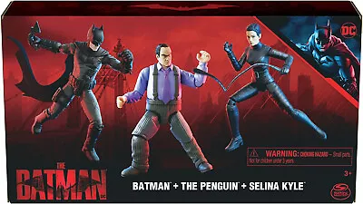 NEW Sealed Spin Master The Batman + Penguin + Selina Kyle 3.75 Inch Figures 1:18 • $13.99