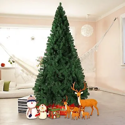 CLARFEY 9/10 Ft High Christmas Tree Pine Artificial Spruce Metal Stand Xmas • $139.99